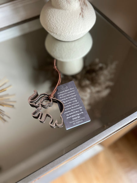 Elephant Sisterhood Friendship Friend Ornament with card Gift Set
