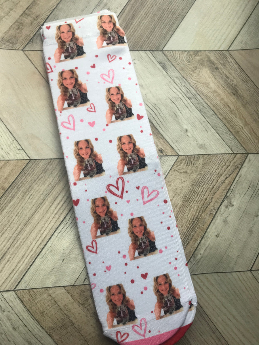 Heart Socks with your face Sugar Locks