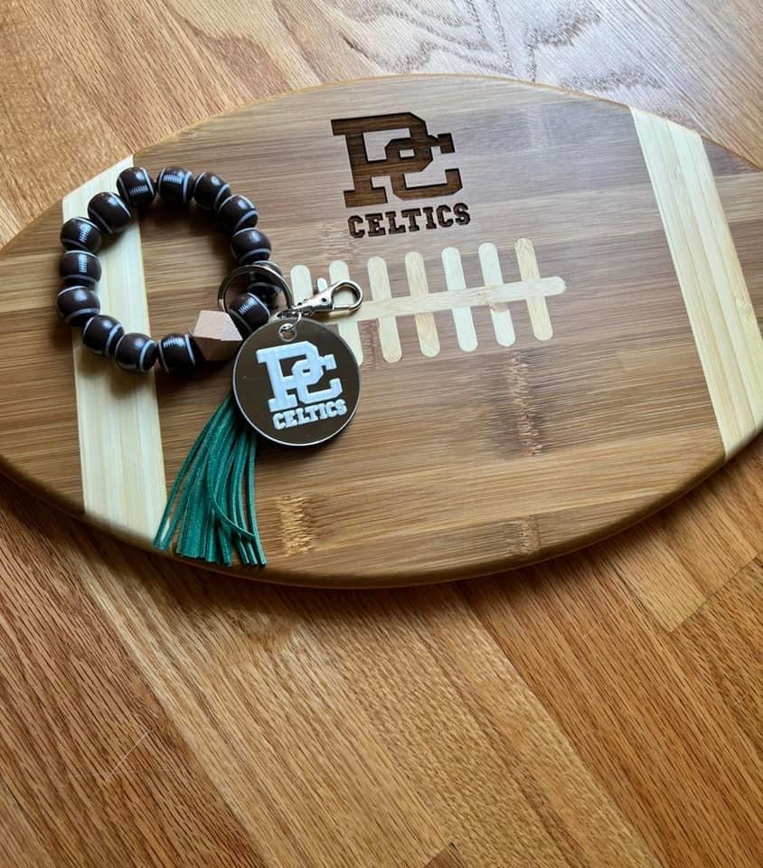 PC Football Personalized Charcuterie Board Sugar Locks