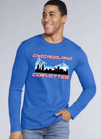 Chicagoland Corvettes unisex Gildan Long Sleeve Logo T shirt Choose from 4 colors