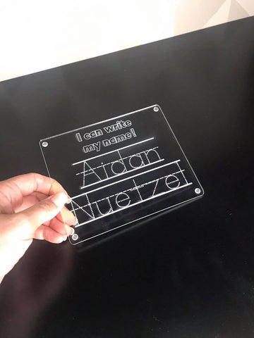 I can write my name acrylic tracing board