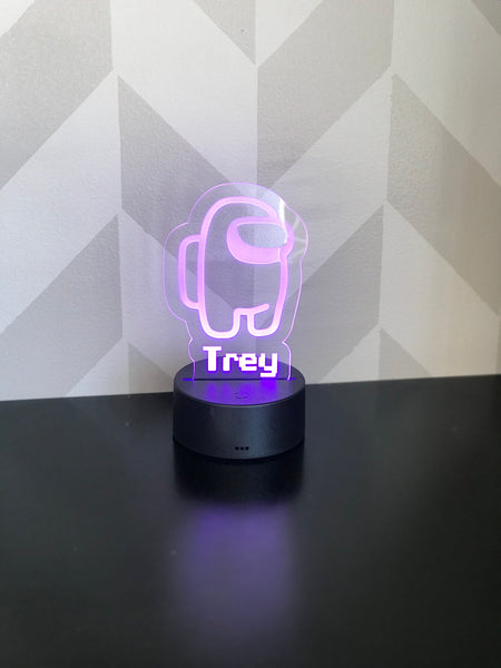 Among Us personalized LED light/nightlight with remote
