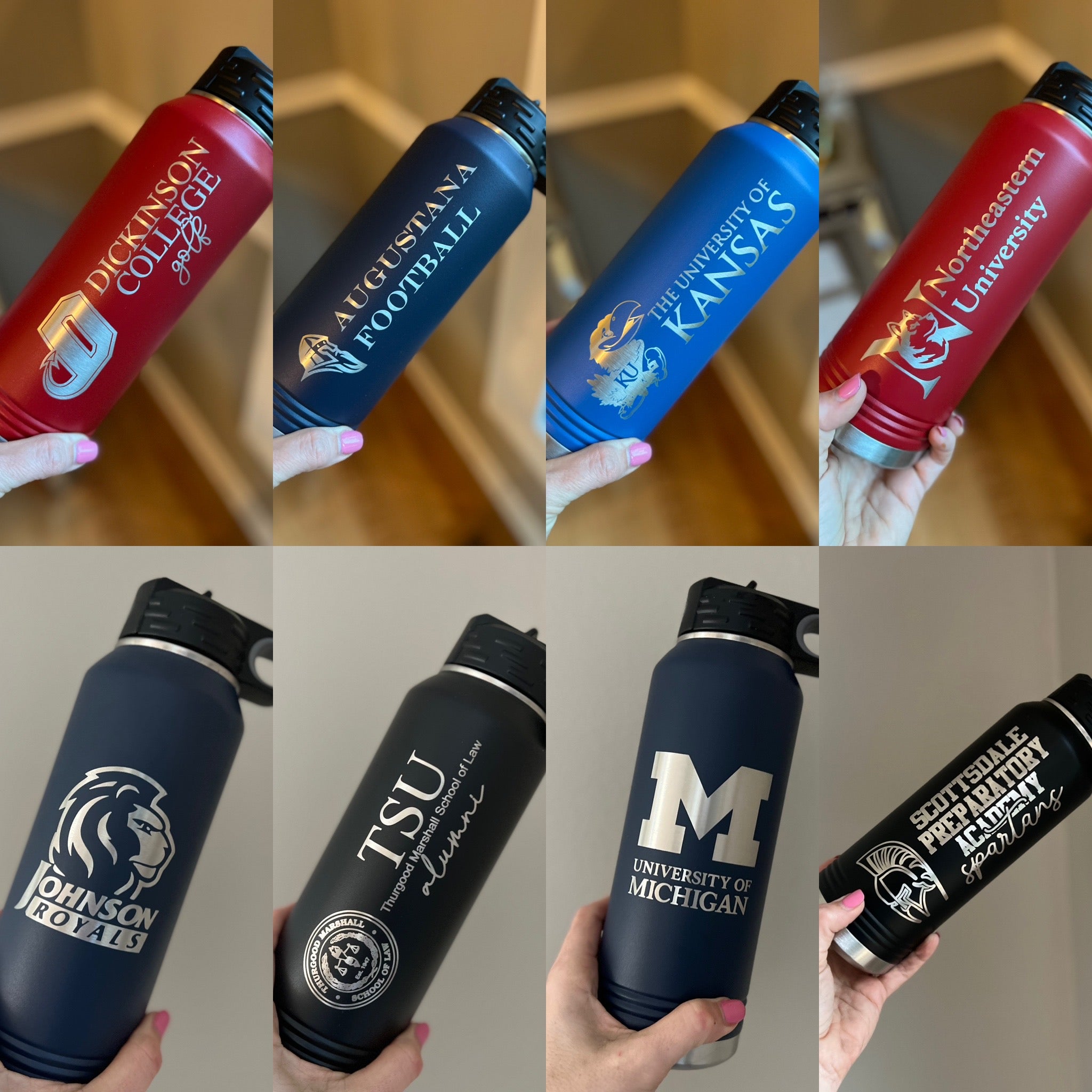 Custom Personalized College/High School Logo 32 oz Water Bottle