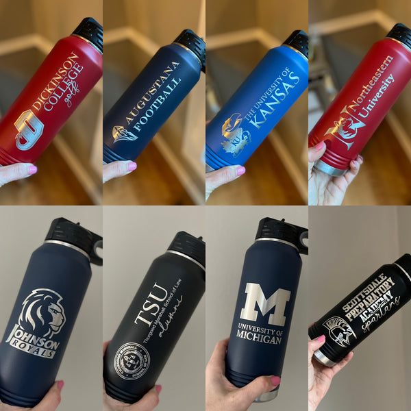 Custom Personalized College/High School Logo 32 oz Water Bottle