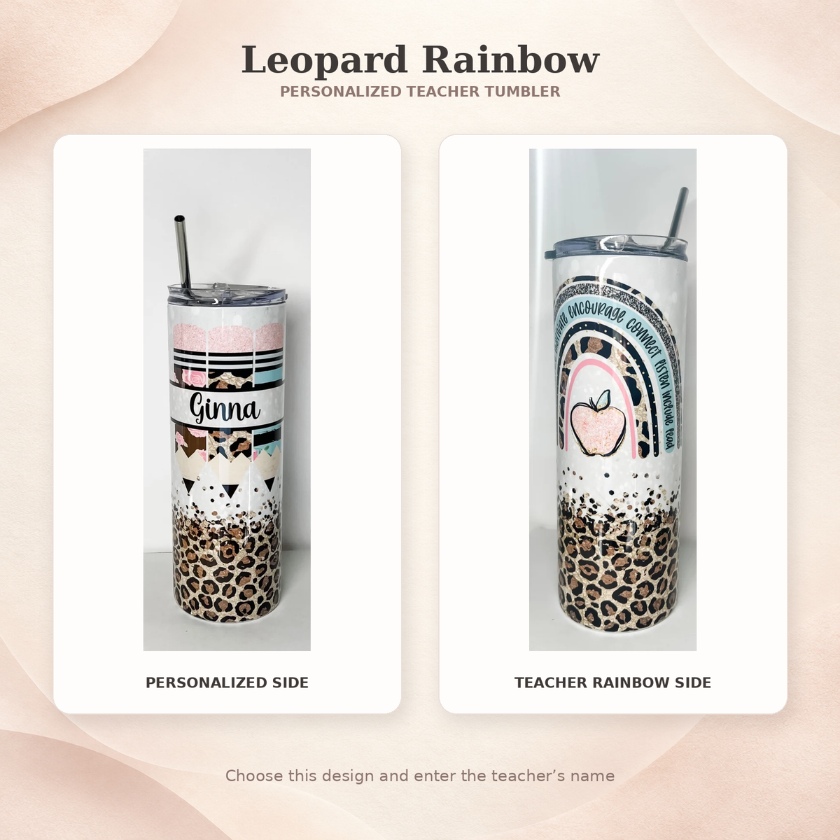 Personalized Teacher Tumbler – Choose Your Design