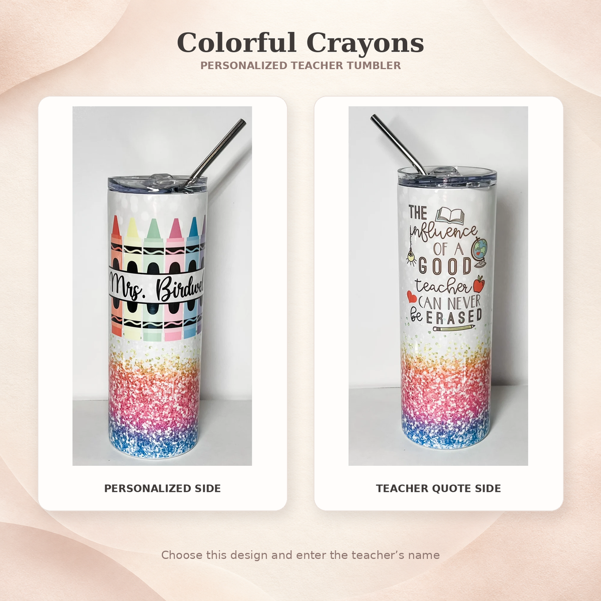 Personalized Teacher Tumbler – Choose Your Design