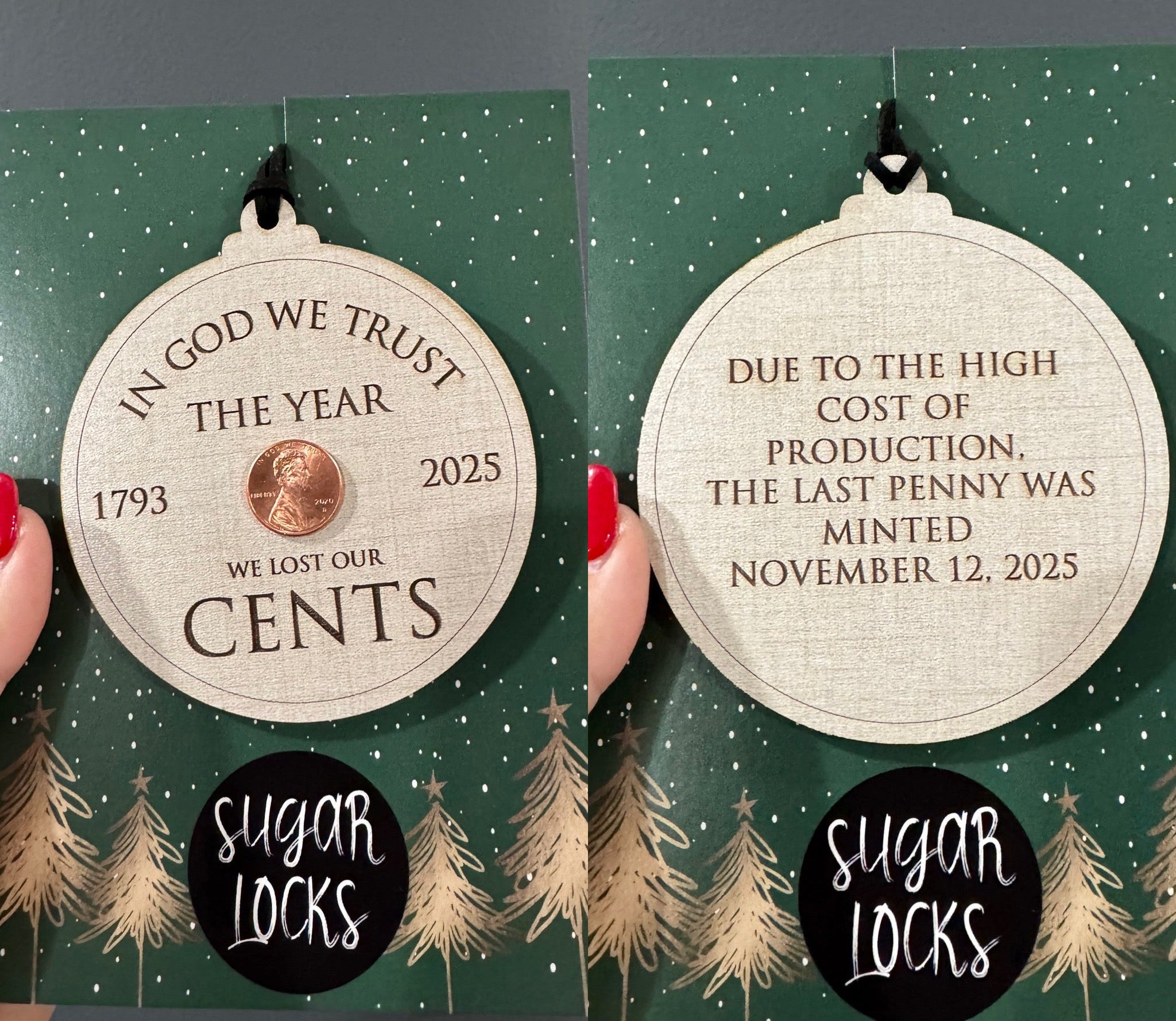 2025 Keepsake Penny Wood Ornament