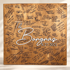 Personalized Wood Wedding Guest Book Sign | 24 x 24