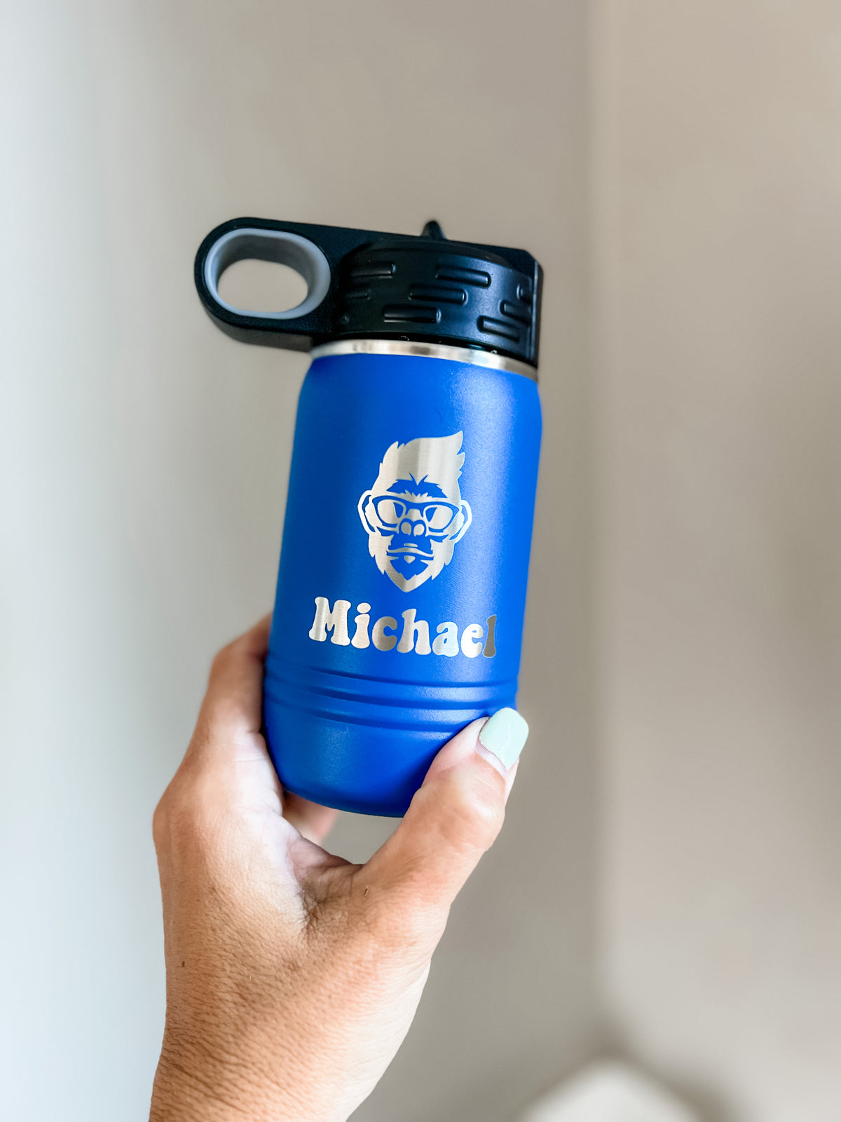 12oz personalized water bottle with design