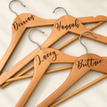Simple Name Personalized Wood Hangers | Bridal Party