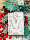 Personalized Football Card Ornament