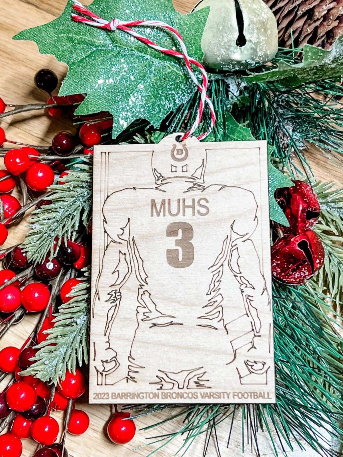 Personalized Football Card Ornament