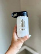 12oz personalized water bottle with design