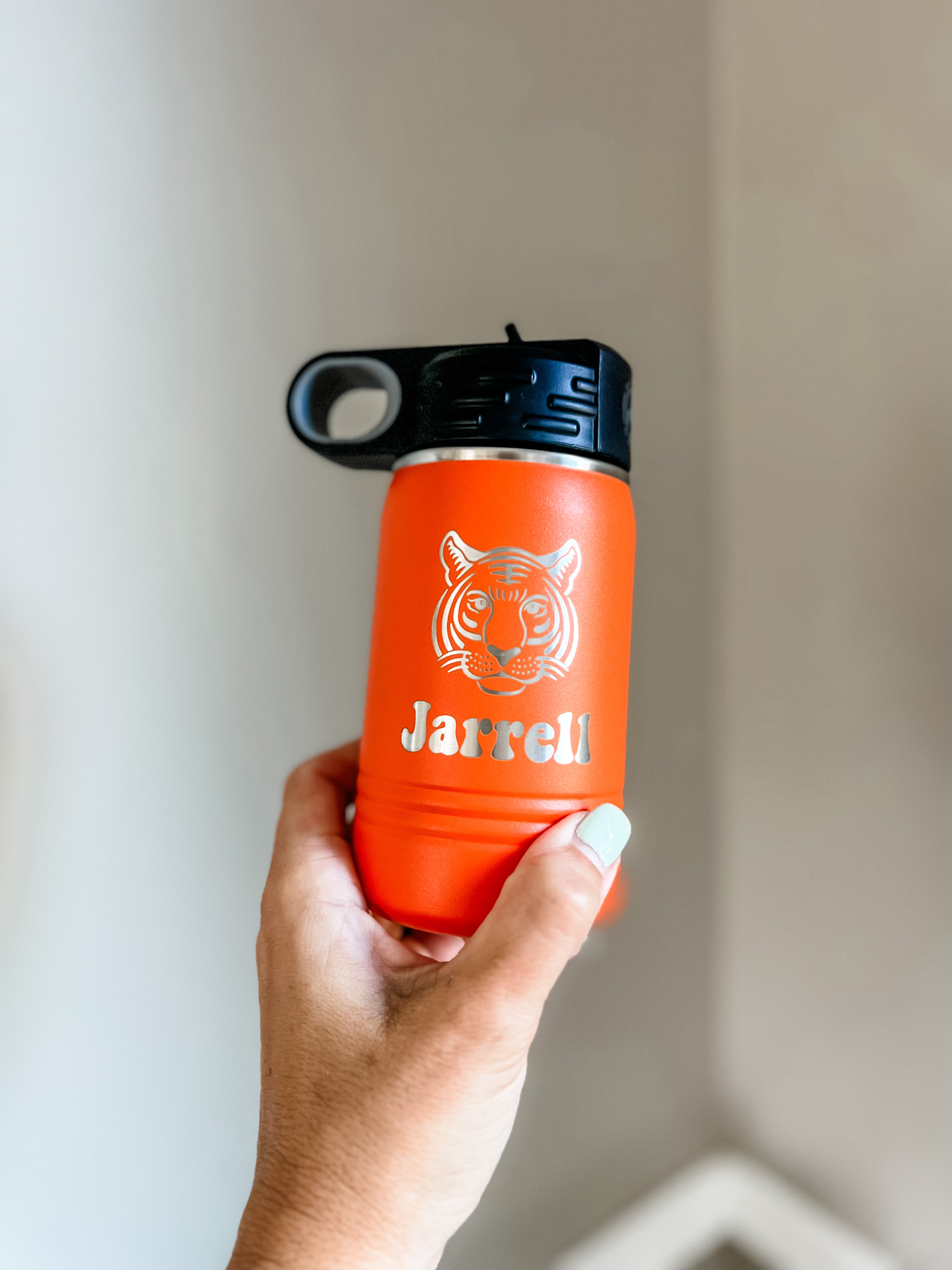 12oz personalized water bottle with design