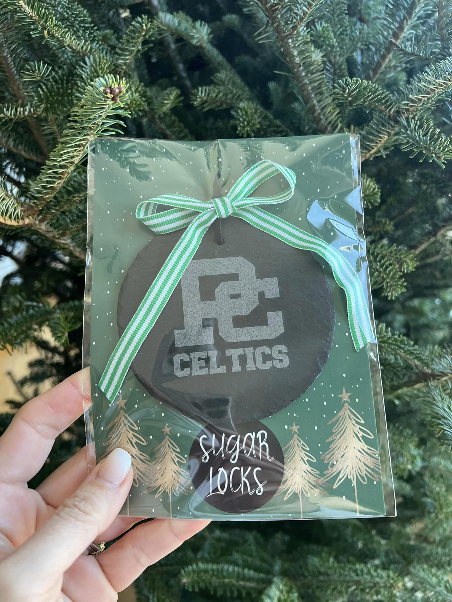 PC Celtics Slate Ornament