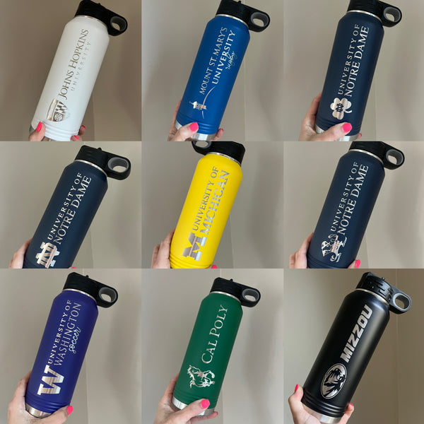 Custom Personalized College/High School Logo 32 oz Water Bottle