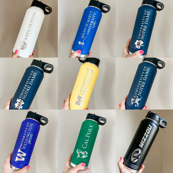 Custom Personalized College/High School Logo 32 oz Water Bottle