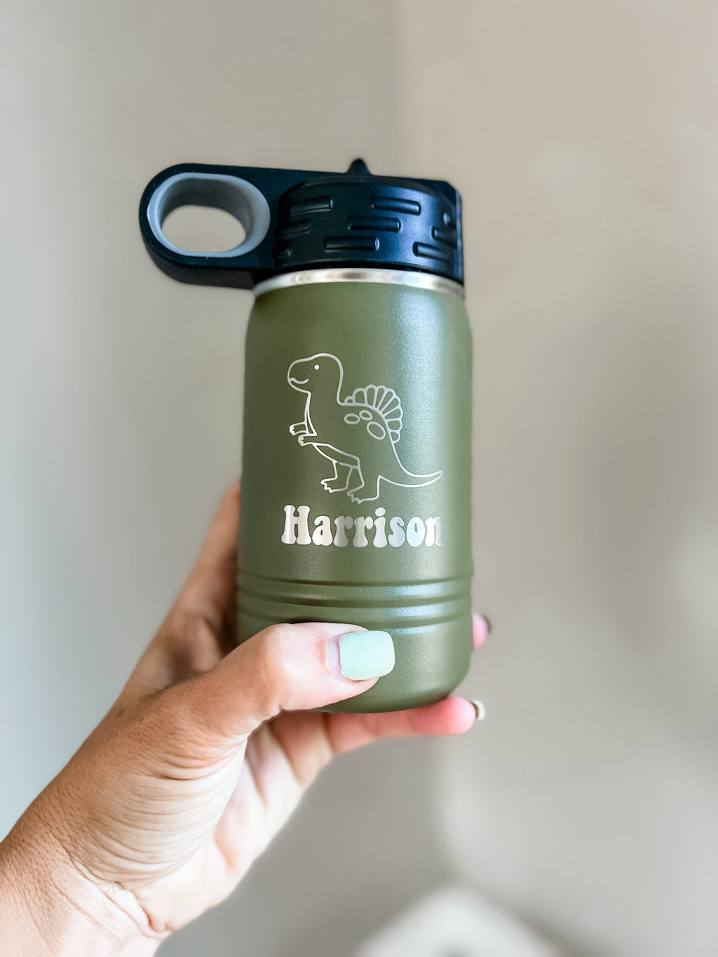 12oz personalized water bottle with design