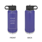 Personalized School Logo Water Bottle | 32 oz Engraved