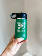 12oz personalized water bottle with design