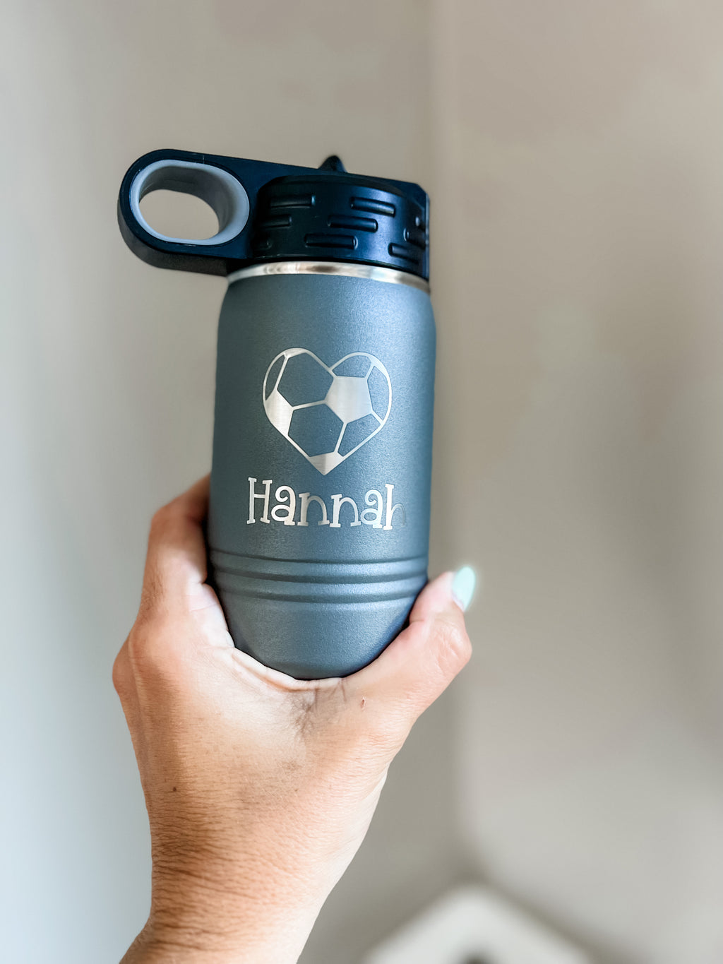 12oz personalized water bottle with design