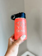 12oz personalized water bottle with design