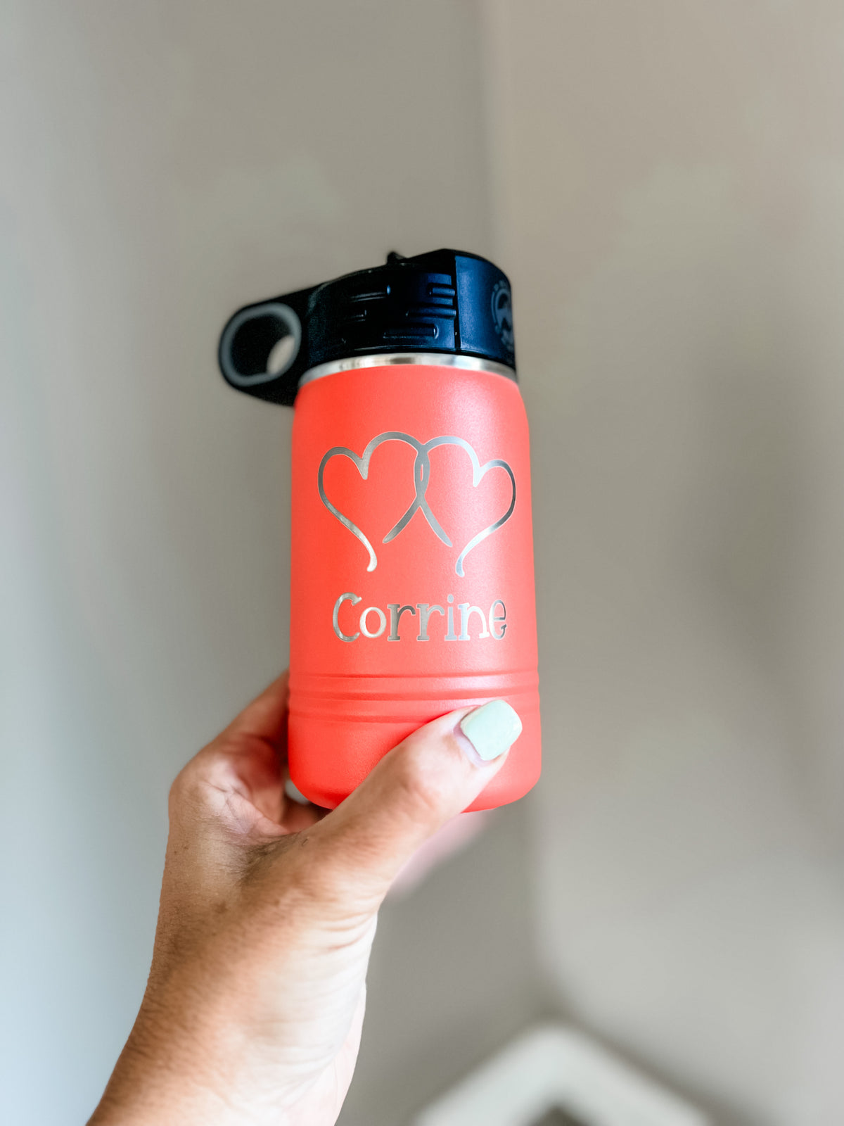 12oz personalized water bottle with design