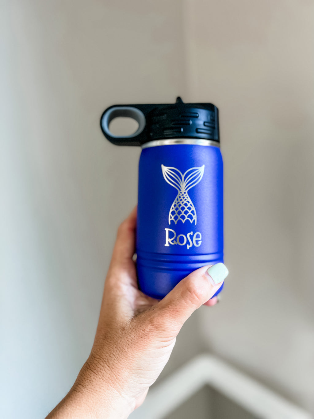 12oz personalized water bottle with design