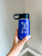 12oz personalized water bottle with design
