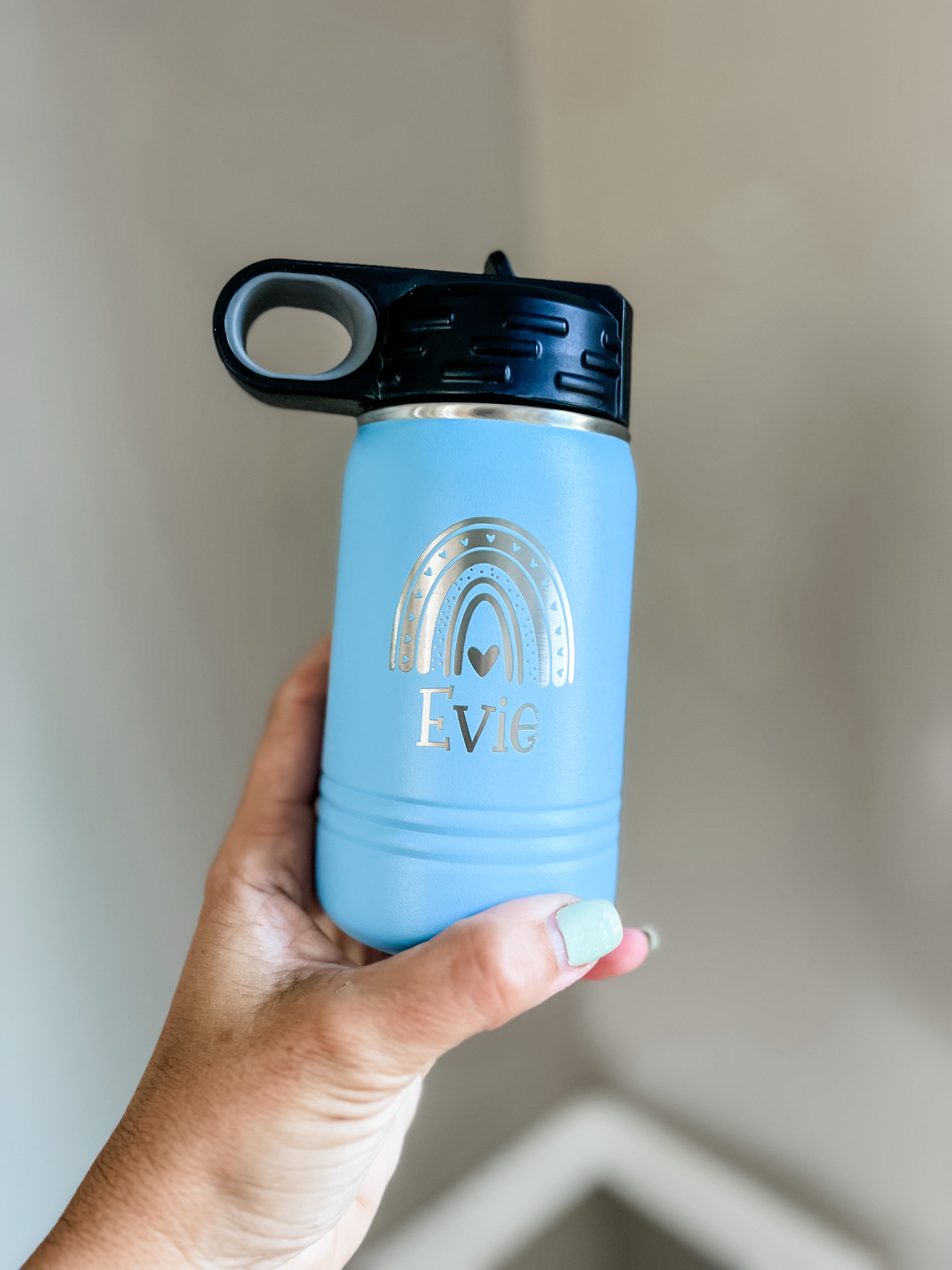 12oz personalized water bottle with design