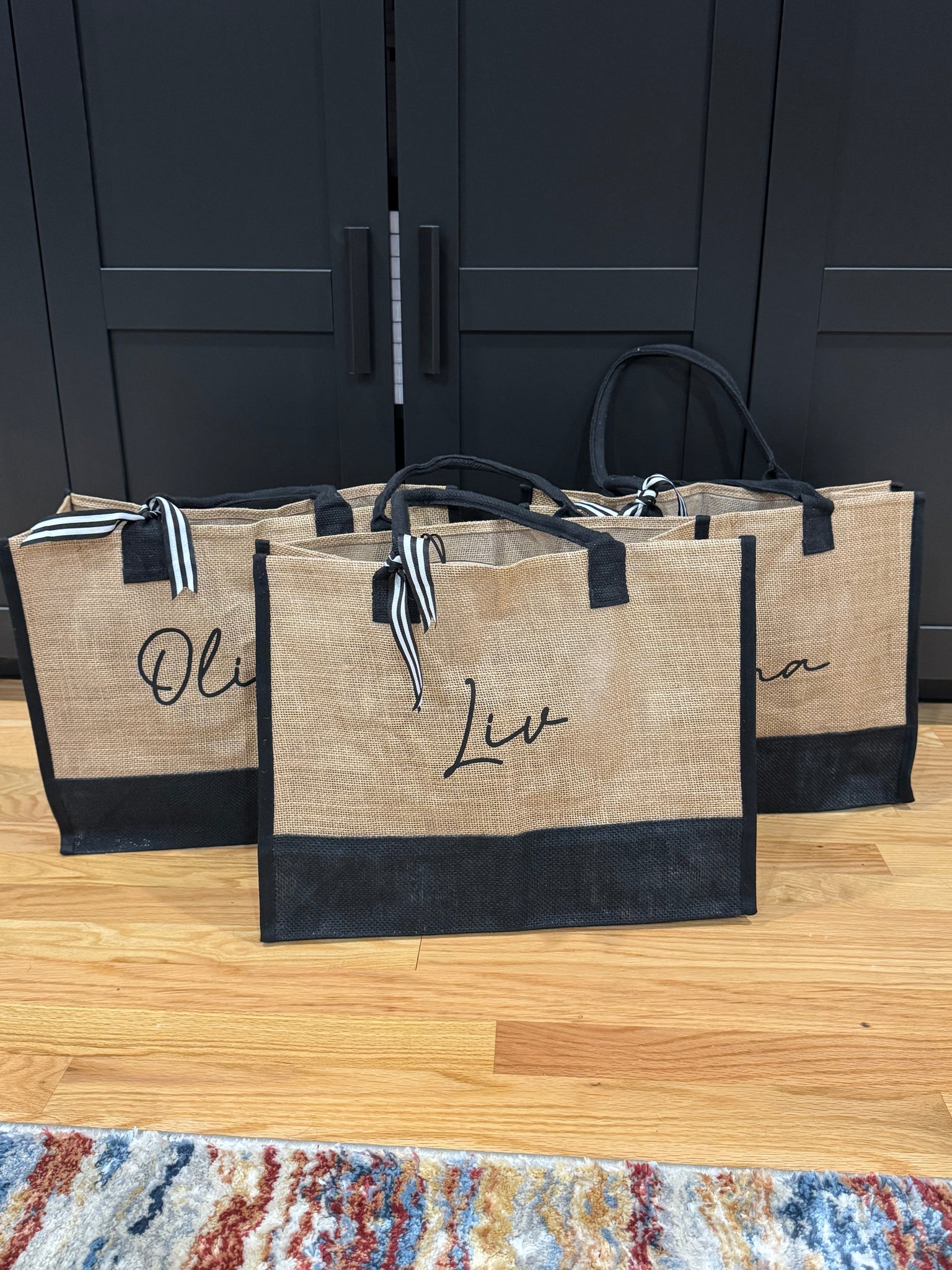 Canvas Tote Bag with Ribbon