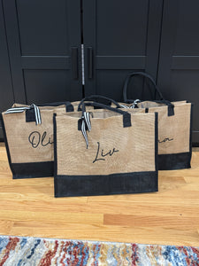 Canvas Tote Bag with Ribbon