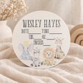 Personalized Safari Baby Birth Stats Sign