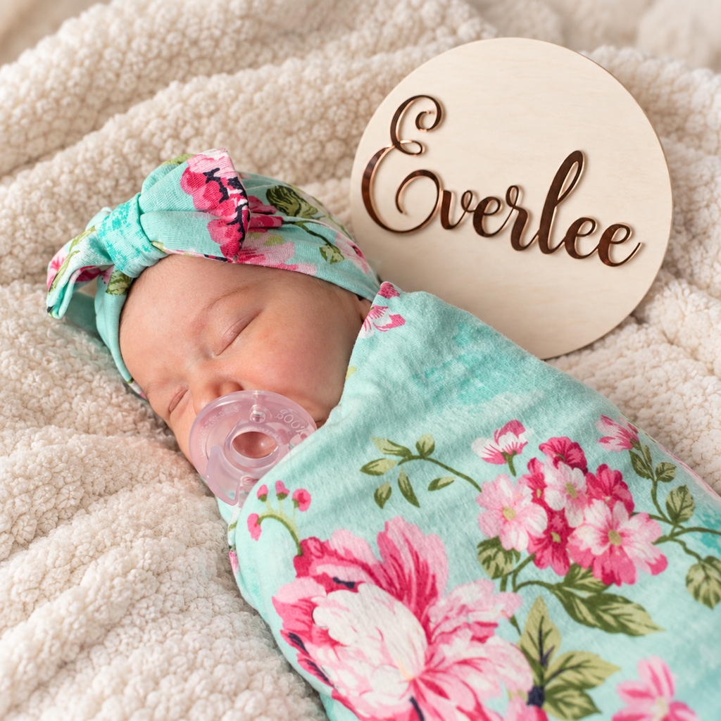 Personalized Wood Baby Name Announcement Sign