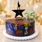 Hamilton-Inspired Star Personalized Acrylic Cake Topper