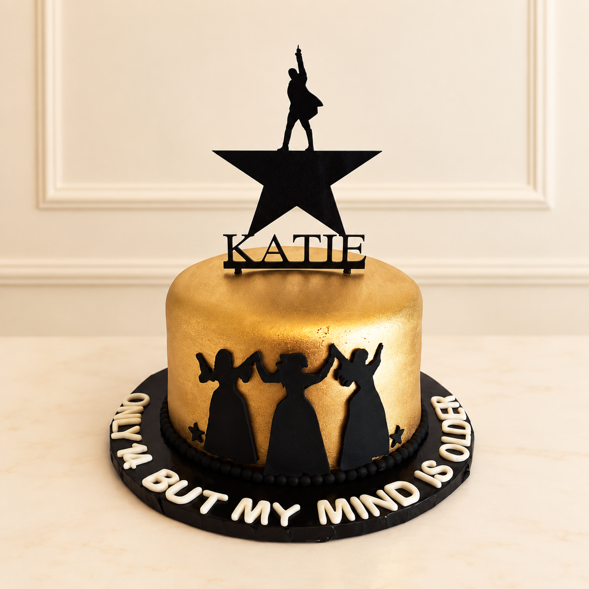 Hamilton-Inspired Star Personalized Acrylic Cake Topper