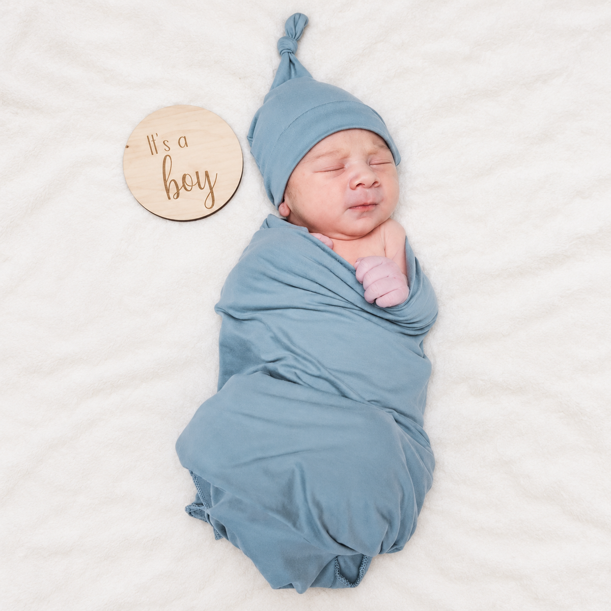 It's A Boy and It's A Girl Baby pregnancy announcement wood round
