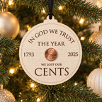 2025 Final Circulating Penny Keepsake Wood Ornament