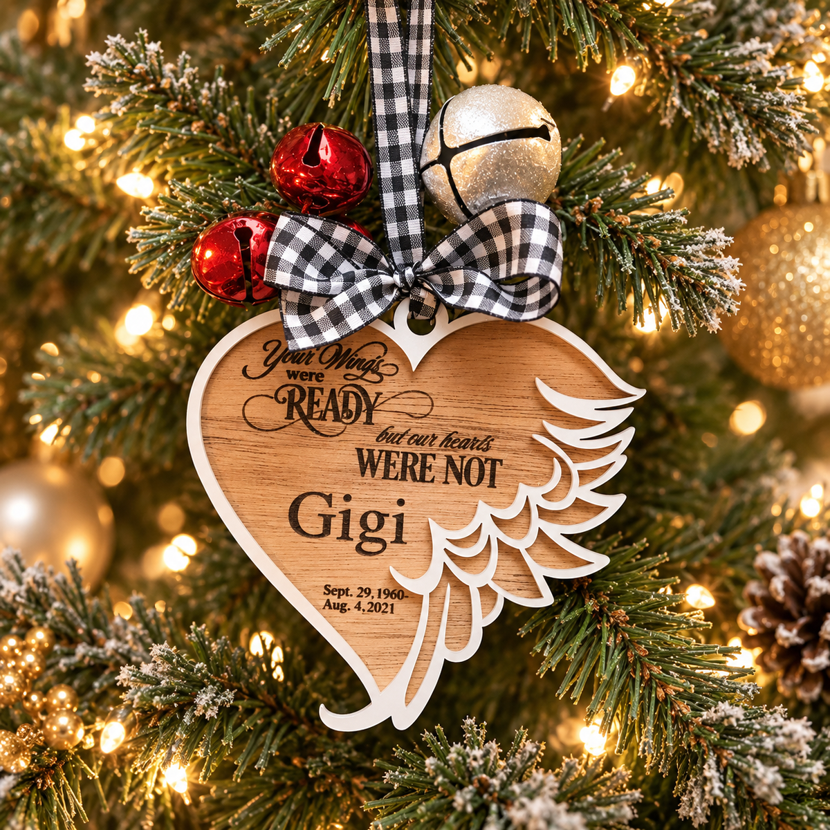 Your Wings were Ready Personalized Memorial Ornament