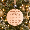 Personalized Wedding Date Calendar Wood Ornament