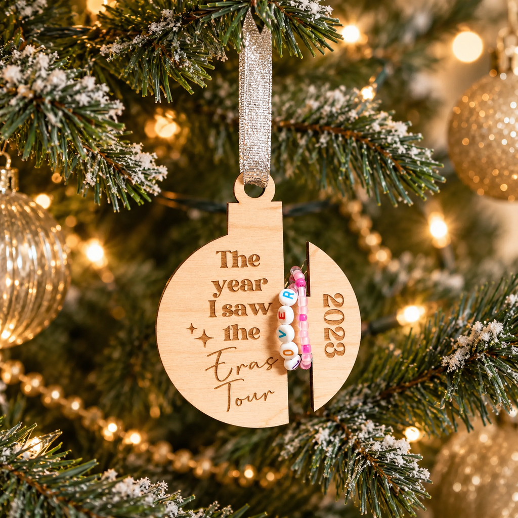 The year I saw the Eras Tour friendship bracelet ornament