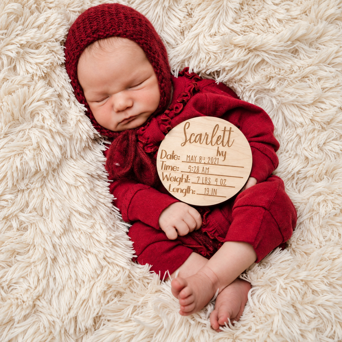Personalized Baby Name & Birth Stats Sign Set