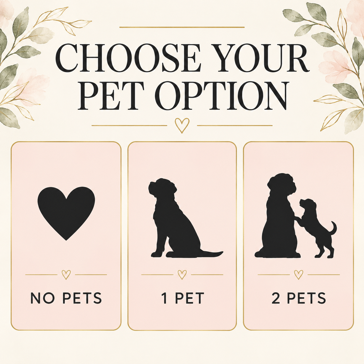 Personalized Silhouette Wedding Cake Topper With Pets