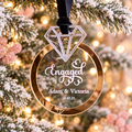 Personalized Engagement Ring Acrylic Ornament