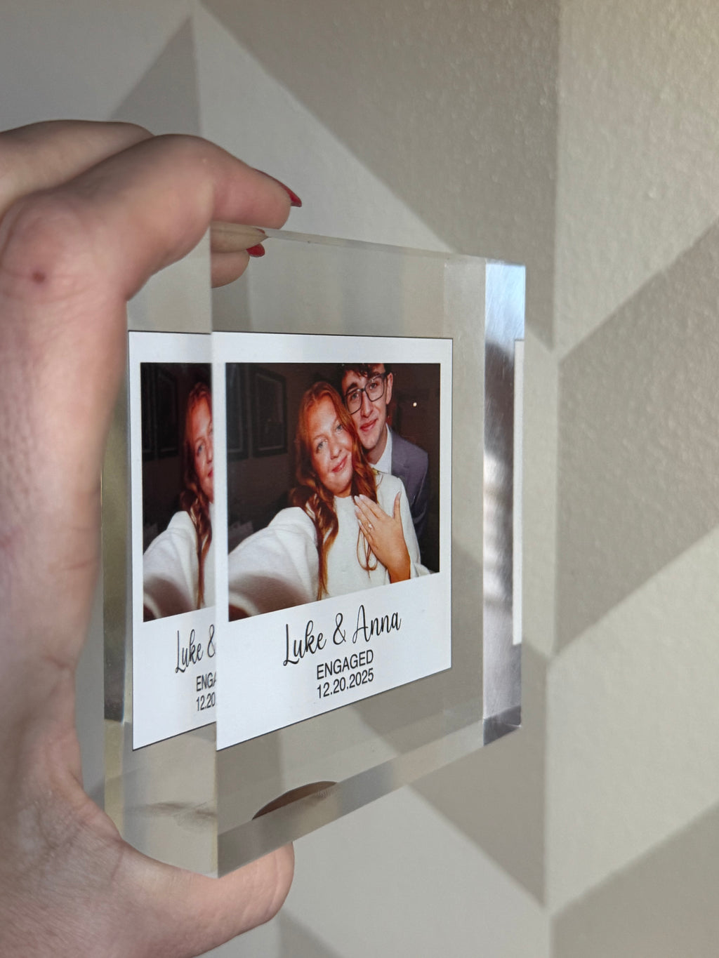 Vintage Polaroid Acrylic Photo Block – Personalized Keepsake Gift