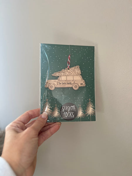 Vintage Jeep Wagoneer Wood Personalized ornament