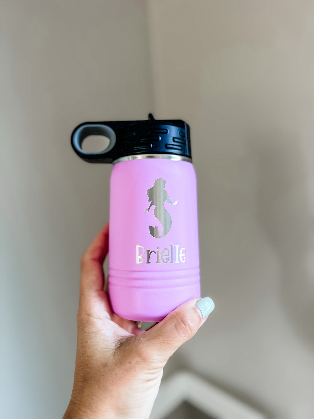 12oz personalized water bottle with design