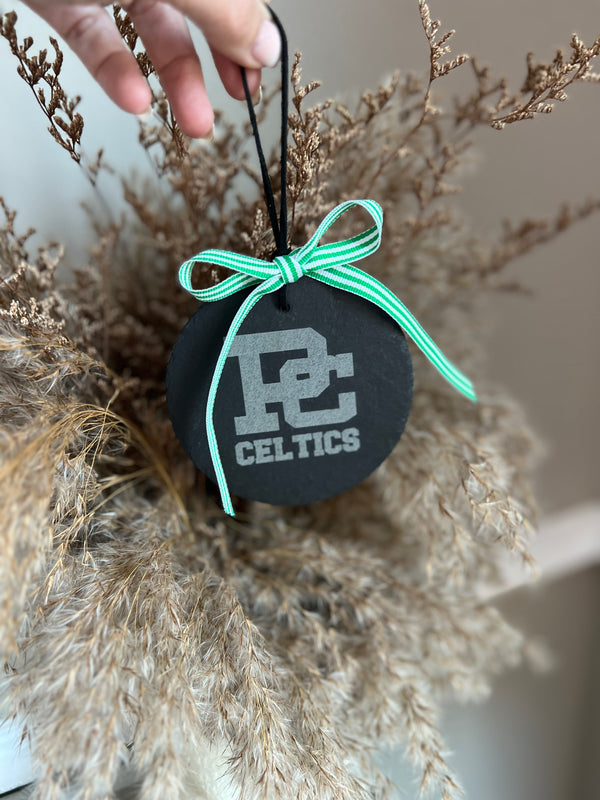 Custom college/school Logo slate ornament keepsake gift
