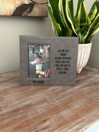 Personalized Best Friends Funny Leather Photo Frame