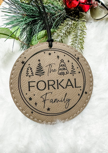 PCHS Poms Fundraiser Personalized leatherette engraved ornaments